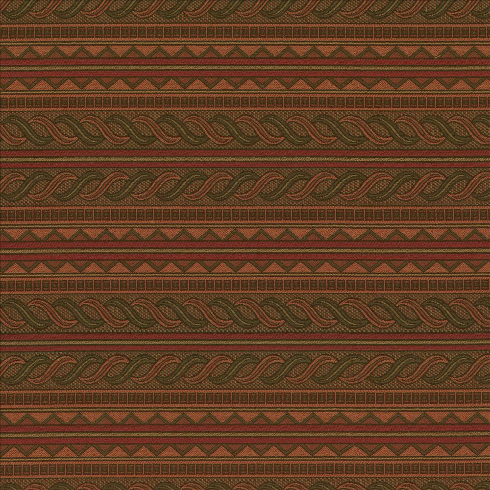 Kura Stripe Spice by Kasmir Fabric 8000 78% Polyester 22% Rayon CHINA 30,000 Wyzenbeek Double Rubs Horizontal: 1 7/8 inches and Vertical: 6 4/8 inches 54 - 56 - Fabric Carolina -