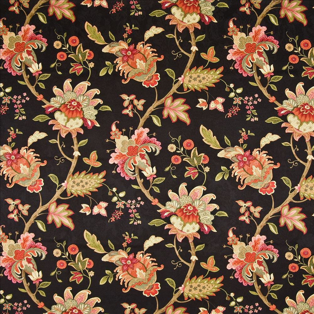 La Dolce Vita Fiesta Black by Kasmir Fabric 1369 100% Cotton
 SOUTH KOREA </p><p>Repeat: Horizontal: 27 inches and Vertical: 25 2/8 inches 54 - Fabric Carolina -