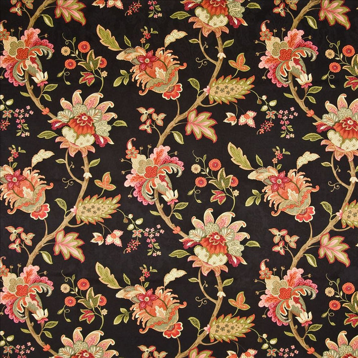 La Dolce Vita Fiesta Black by Kasmir Fabric 1369 100% Cotton
 SOUTH KOREA </p><p>Repeat: Horizontal: 27 inches and Vertical: 25 2/8 inches 54 - Fabric Carolina -