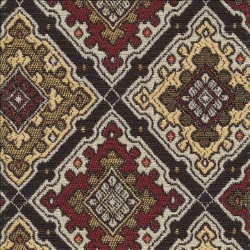La Fonda Diamond Jewel by Kasmir Fabric 1390 73% Rayon 27% Polyester CHINA 12,000 Wyzenbeek Double Rubs H: 7 2/8 inches, V: 4 inches 54 - 56 - Fabric Carolina - Kasmir