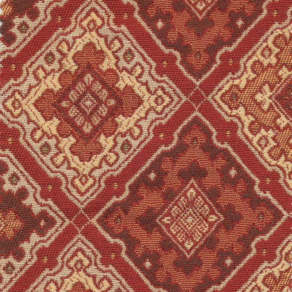 La Fonda Diamond Spice by Kasmir Fabric 1389 CHINA 12,000 Wyzenbeek Double Rubs H: 7 2/8 inches, V:4 inches 54 - 56 - Fabric Carolina - Kasmir