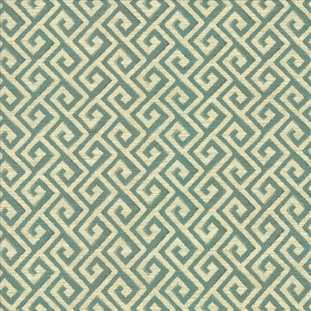 Laconia Aqua by Kasmir Fabric 1455 100% Polyester
 CHINA 21,000 Wyzenbeek Double Rubs </p><p>Repeat: Horizontal: 3 inches and Vertical: 2 inches 54 - Fabric Carolina -