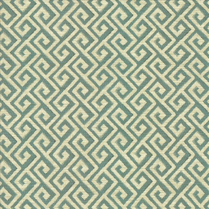 Laconia Aqua by Kasmir Fabric 1455 100% Polyester
 CHINA </p><p>Repeat: Horizontal: 3 inches and Vertical: 2 inches 54 - Fabric Carolina -