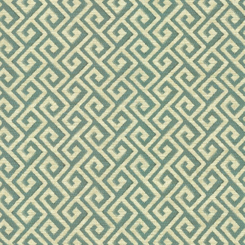Laconia Aqua by Kasmir Fabric 1455 100% Polyester
 CHINA </p><p>Repeat: Horizontal: 3 inches and Vertical: 2 inches 54 - Fabric Carolina -