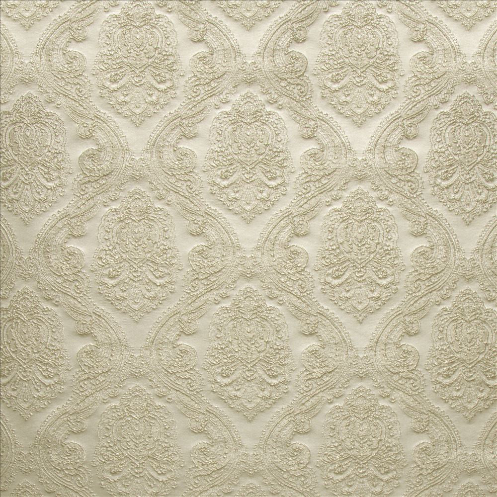 Lady In Waiting Silver by Kasmir Fabric 5147 100% Polyester
 INDIA </p><p>Repeat: Horizontal: 6 6/8 inches and Vertical: 6 inches 54 - Fabric Carolina -
