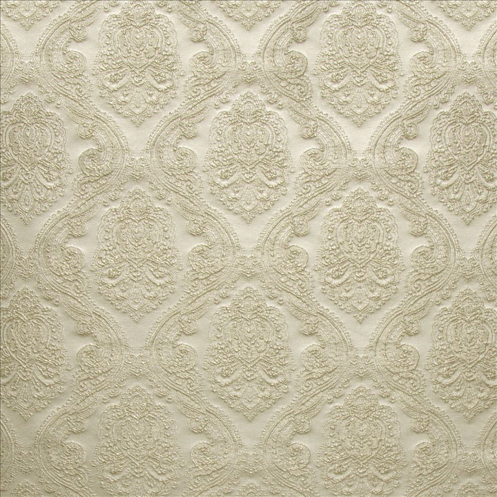 Lady In Waiting Silver by Kasmir Fabric 5147 100% Polyester
 INDIA </p><p>Repeat: Horizontal: 6 6/8 inches and Vertical: 6 inches 54 - Fabric Carolina -