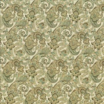Lages Paisley Celery by Kasmir Fabric 1420 100% Polyester CHINA 9,000 Wyzenbeek Double Rubs H: 14 4/8 inches, V: 19 inches 58 - Fabric Carolina - Kasmir