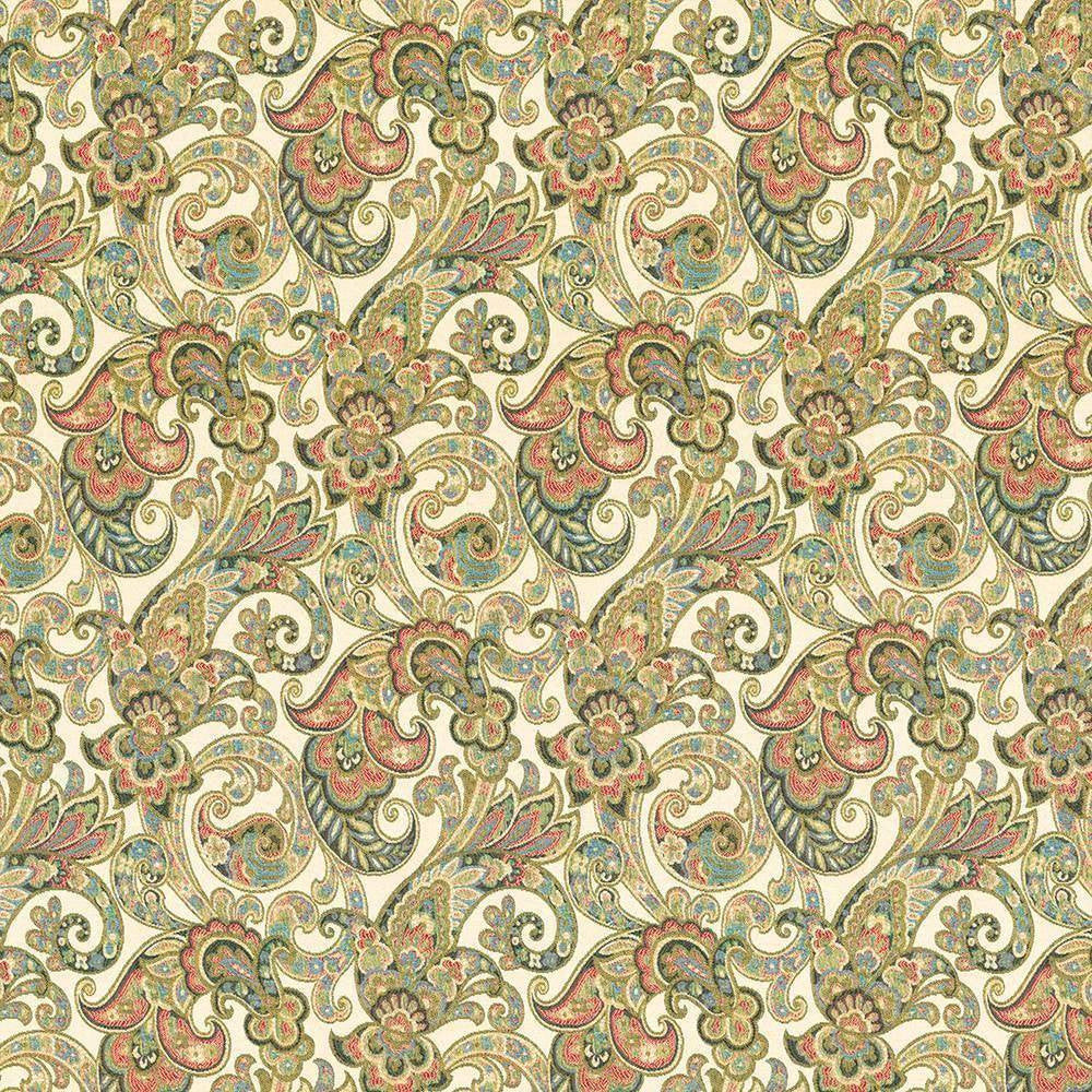 Lages Paisley Multi by Kasmir Fabric 1417 CHINA 9,000 Wyzenbeek Double Rubs H: 14 4/8 inches, V:19 inches 58 - Fabric Carolina - Kasmir