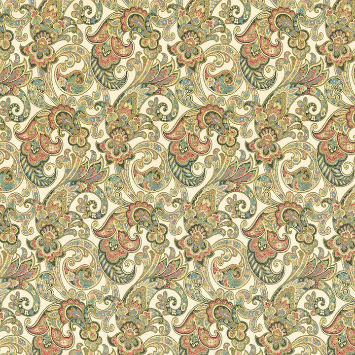 Lages Paisley Multi by Kasmir Fabric 1417 CHINA 9,000 Wyzenbeek Double Rubs H: 14 4/8 inches, V:19 inches 58 - Fabric Carolina - Kasmir