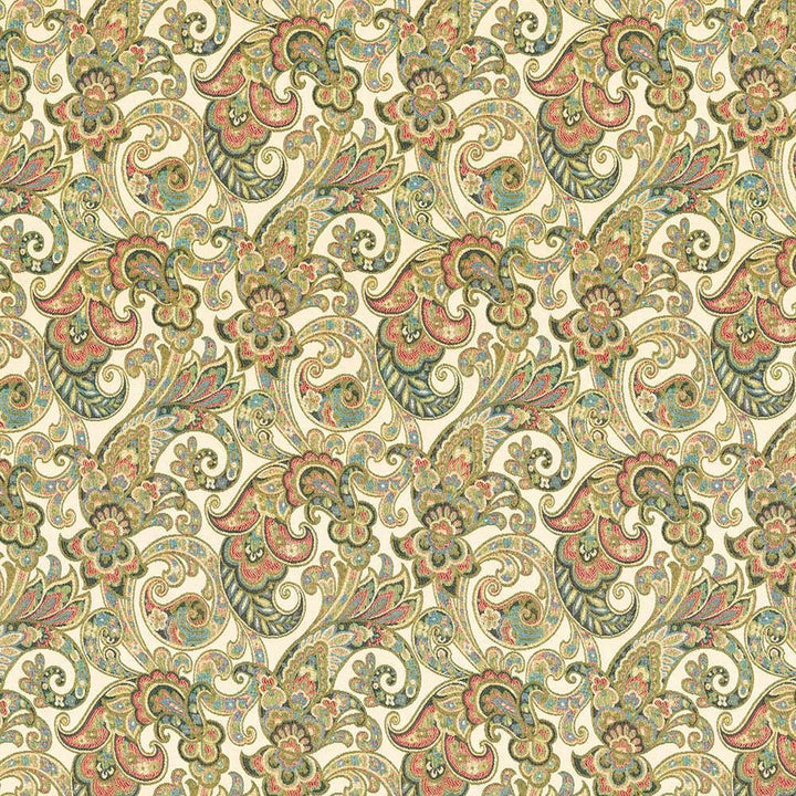 Lages Paisley Multi  by Kasmir Fabric See sample 100% Polyester
 CHINA 9,000 Wyzenbeek Double Rubs </p><p>Repeat: Horizontal: 14 4/8 inches and Vertical: 19 inches 58  - Fabric Carolina -