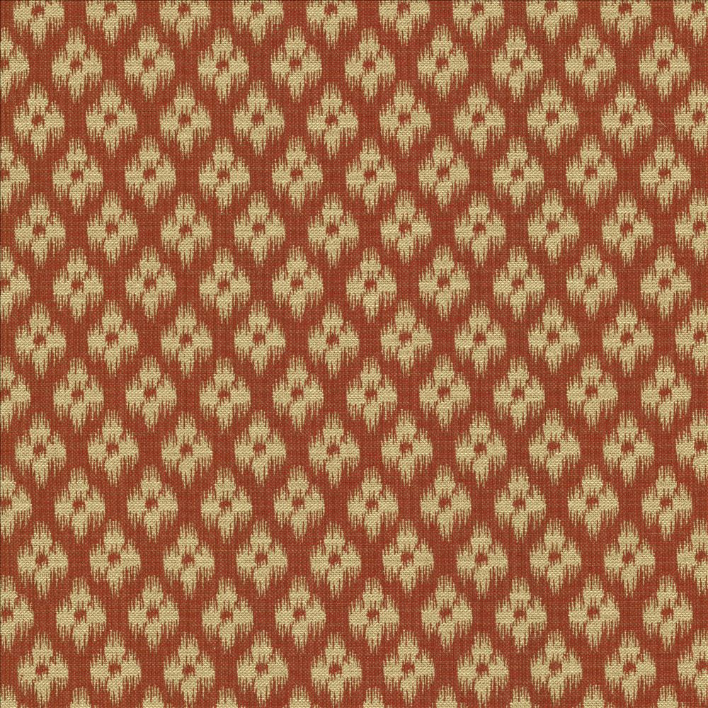Lanka Ikat Persimmon by Kasmir Fabric 5121 58% Cotton
42% Polyester
 TURKEY 35,000 Wyzenbeek Double Rubs </p><p>Repeat: Horizontal: 1 6/8 inches and Vertical: 3 inches 54 - Fabric Carolina -