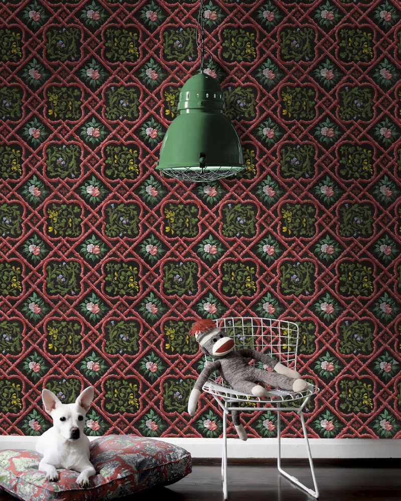 Latticework Premium Wallpaper by Mind the Gap Designer Wallpaper WALLPAPER DESIGNER COLLECTION Non-woven Made in Europe Paste the wall 3 rolls x 20.5 x 3.25 yards - Swanky Fabrics -