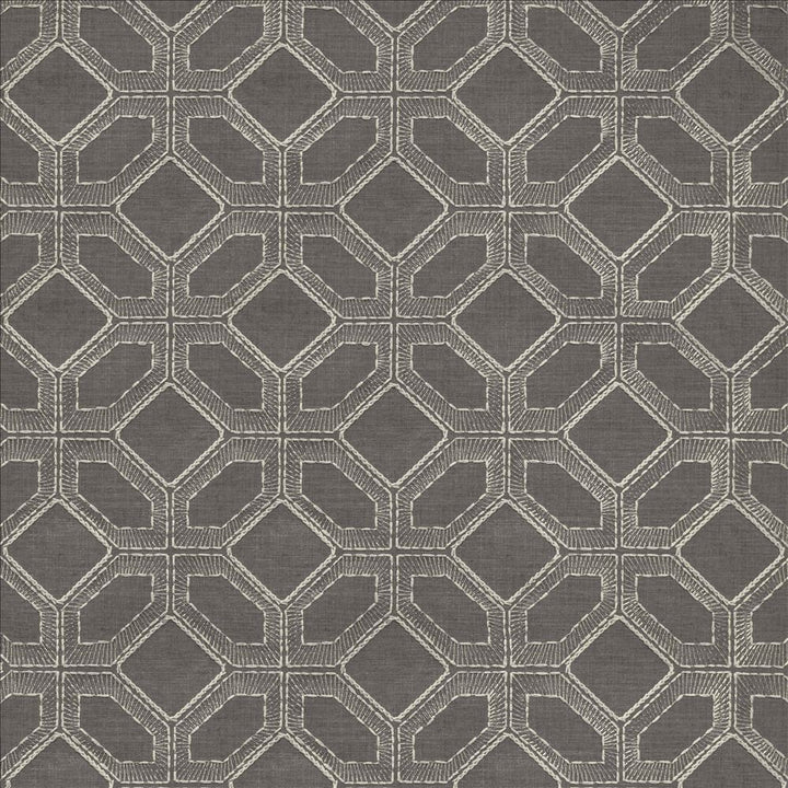 Latticework Pewter  by Kasmir Fabric See sample 47% Cotton
39% Polyester
14% Rayon
 INDIA 15,000 Wyzenbeek Double Rubs </p><p>Repeat: Horizontal: 6 4/8 inches and Vertical: 6 inches 56  - Fabric Carolina -