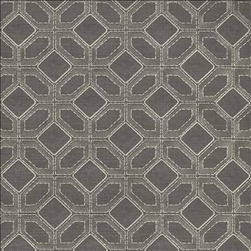 Latticework Pewter by Kasmir Fabric 1450 47% Cotton 39% Polyester 14% Rayon INDIA 15,000 Wyzenbeek Double Rubs H: 6 4/8 inches, V: 6 inches 56 - Fabric Carolina - Kasmir