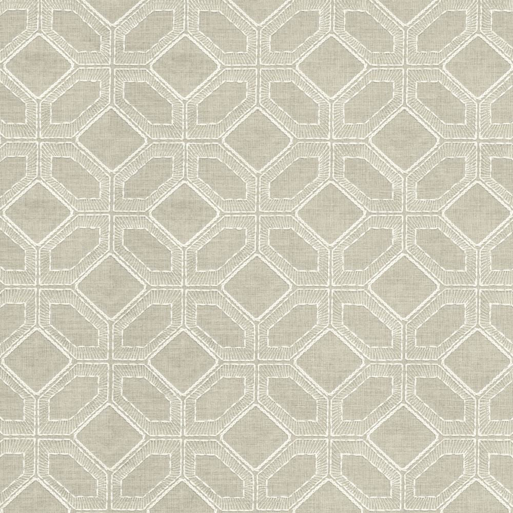 Latticework Stone by Kasmir Fabric 1450 47% Cotton
39% Polyester
14% Rayon
 INDIA </p><p>Repeat: Horizontal: 6 4/8 inches and Vertical: 6 inches 53 - Fabric Carolina -