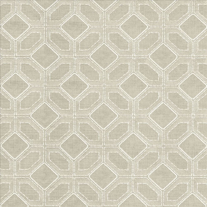 Latticework Stone by Kasmir Fabric 1450 47% Cotton
39% Polyester
14% Rayon
 INDIA </p><p>Repeat: Horizontal: 6 4/8 inches and Vertical: 6 inches 56 - Fabric Carolina -