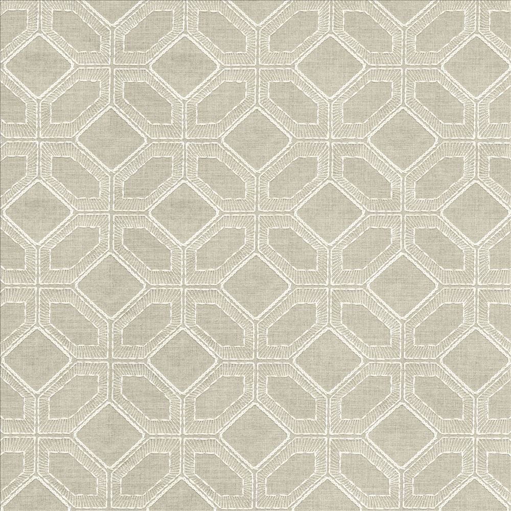 Latticework Stone by Kasmir Fabric 1450 47% Cotton
39% Polyester
14% Rayon
 INDIA </p><p>Repeat: Horizontal: 6 4/8 inches and Vertical: 6 inches 56 - Fabric Carolina -