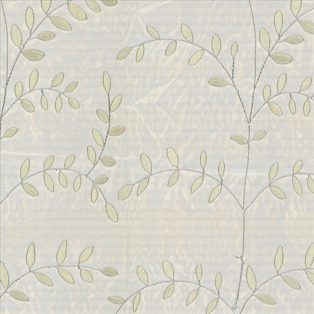 Laurel Silver Sage by Kasmir Fabric 5077 100% Polyester Embroidery 100% Polyester CHINA Not Tested Horizontal: 17 inches and Vertical: 23 inches 116 - Fabric Carolina -