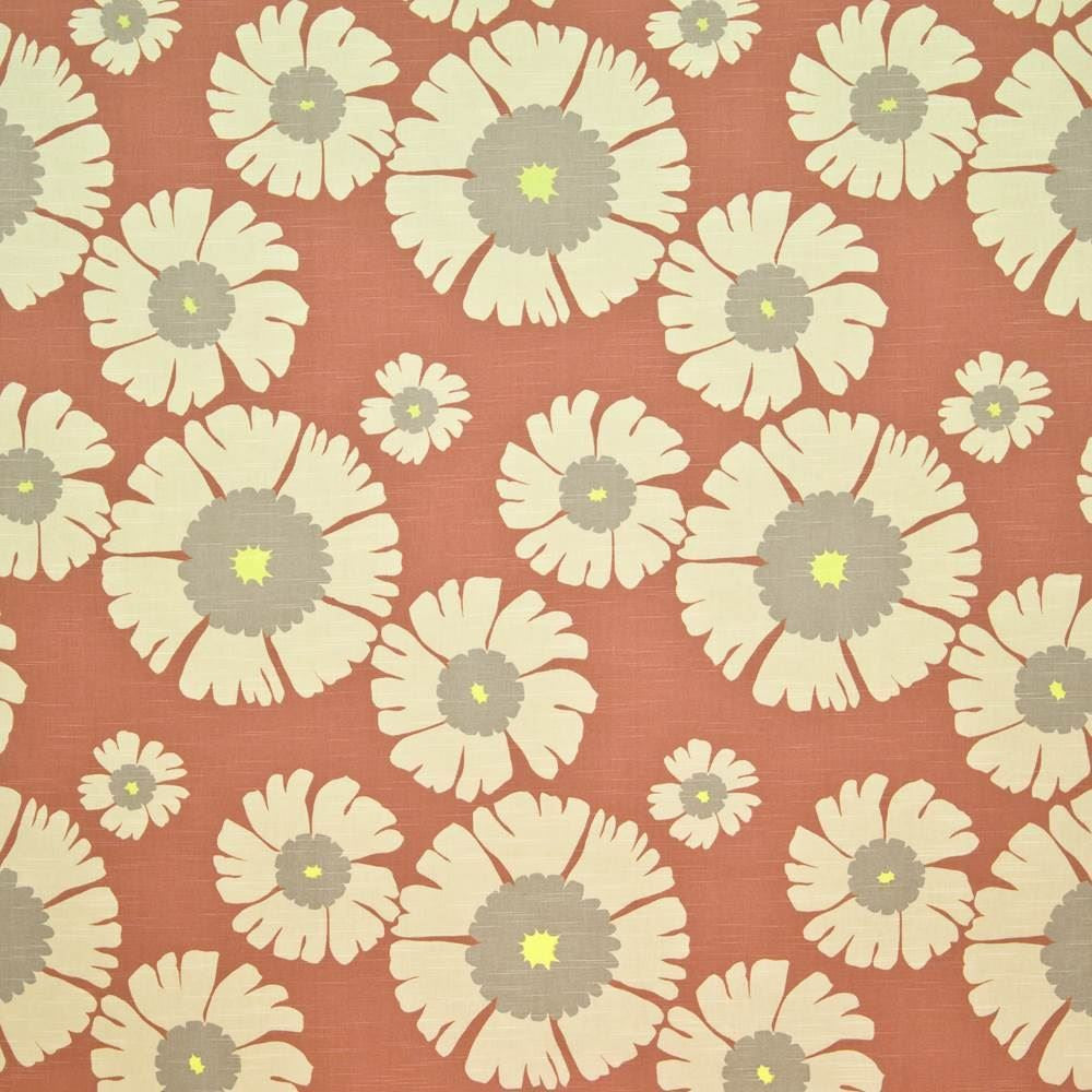 Lazy Daisy Tangelo by Kasmir Fabric 1400 100% Cotton
 USA </p><p>Repeat: Horizontal: 27 inches and Vertical: 36 inches 54 - 55 - Fabric Carolina -