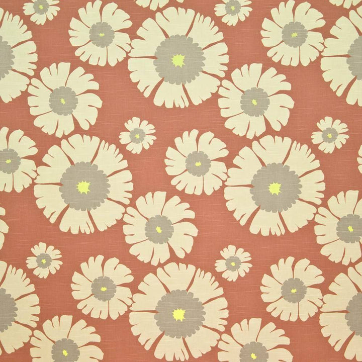 Lazy Daisy Tangelo by Kasmir Fabric 1400 USA 15,000 Wyzenbeek Double Rubs H: 27 inches, V:36 inches 54 - 55 - Fabric Carolina - Kasmir