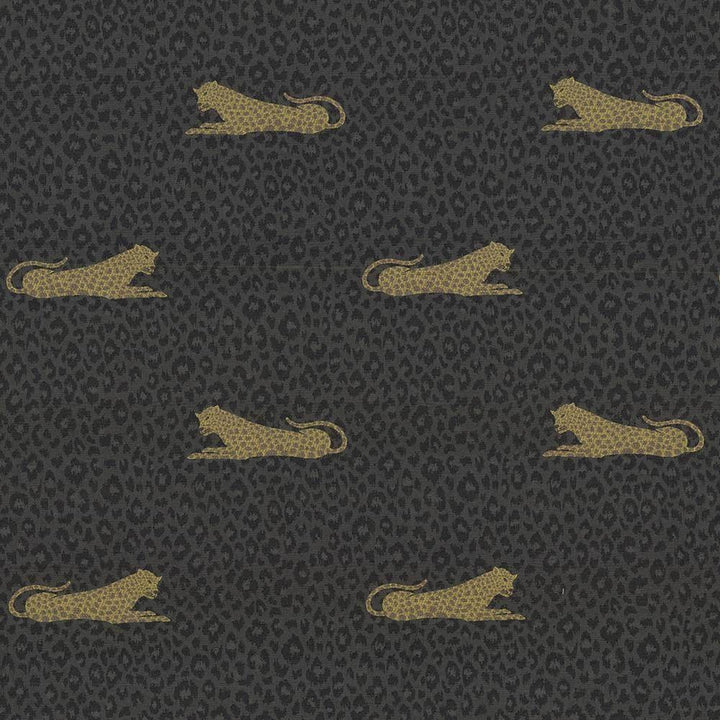 Lazy Leopard Noir by Kasmir Fabric 1424 USA 30,000 Wyzenbeek Double Rubs H: 13 4/8 inches, V:12 7/8 inches 56 - 57 - Fabric Carolina - Kasmir