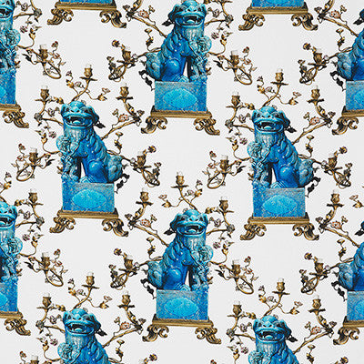Chien Blanco/Azul by Gaston Y Daniela Fabric