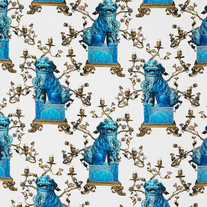 Chien Blanco/Azul by Gaston Y Daniela Fabric