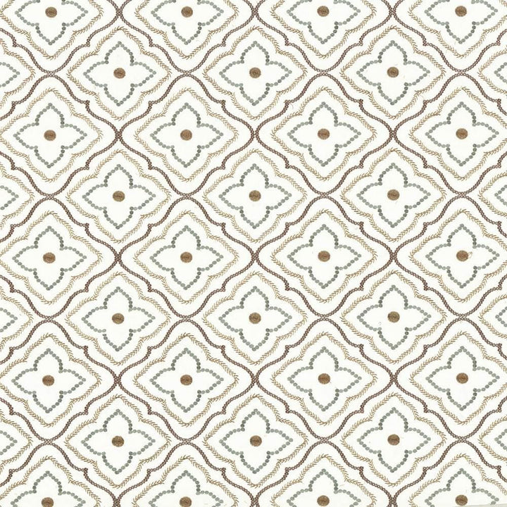 Le Batrie Cafe by Kasmir Fabric 1433 100% Cotton Embroidery 100% Viscose INDIA 14,000 Wyzenbeek Double Rubs Horizontal: 8 2/8 inches and Vertical: 8 2/8 inches 50 - Fabric Carolina -