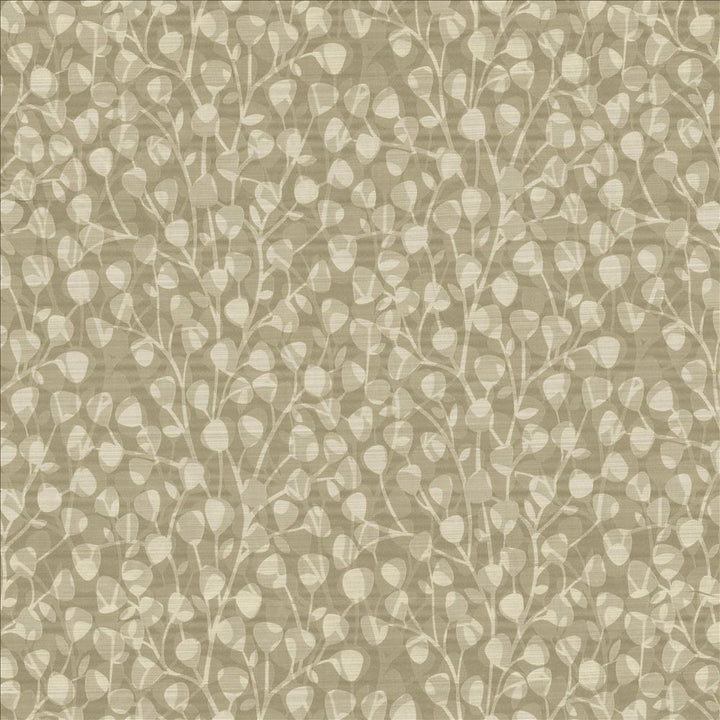 Leaf Overlay Mocha by Kasmir Fabric 5118 100% Polyester USA 39,000 Wyzenbeek Double Rubs Horizontal: 29 2/8 inches and Vertical: 32 2/8 inches 57 - Fabric Carolina -