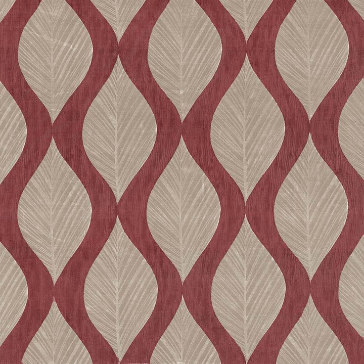 Leaf Study Cherry by Kasmir Fabric 1426 100% Polyester
 INDIA Not Tested </p><p>Repeat: Horizontal: 13 4/8 inches and Vertical: 17 inches 54 - Fabric Carolina -