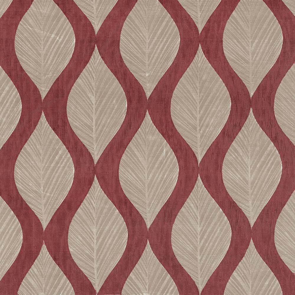 Leaf Study Cherry by Kasmir Fabric 1426 INDIA Not Tested H: 13 4/8 inches, V:17 inches 54 - Fabric Carolina - Kasmir