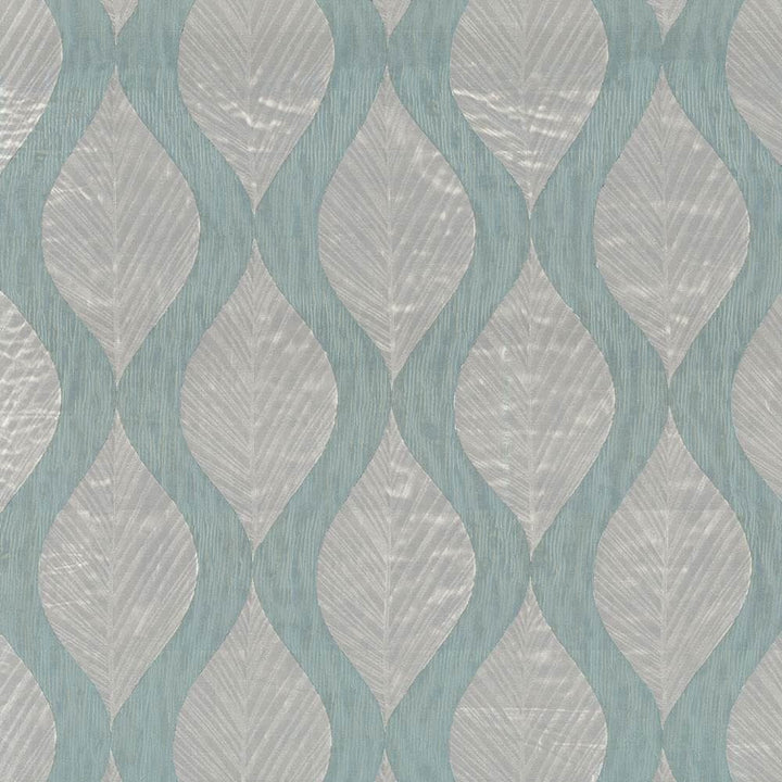 Leaf Study Duck Egg  by Kasmir Fabric See sample 100% Polyester
 INDIA Not Tested </p><p>Repeat: Horizontal: 13 4/8 inches and Vertical: 17 inches 54  - Fabric Carolina -