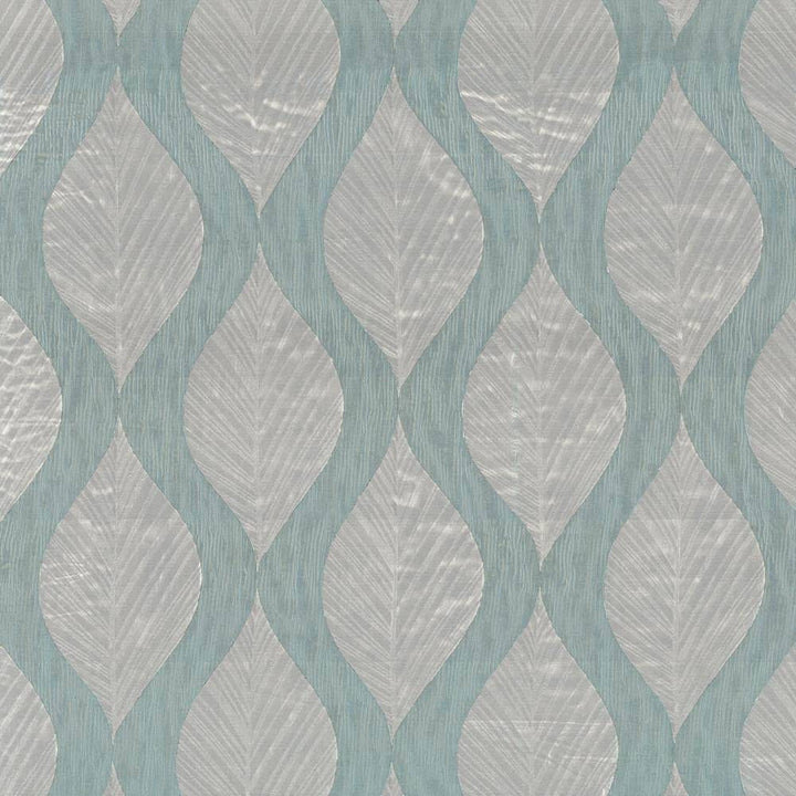 Leaf Study Duck Egg by Kasmir Fabric 1426 INDIA Not Tested H: 13 4/8 inches, V:17 inches 54 - Fabric Carolina - Kasmir