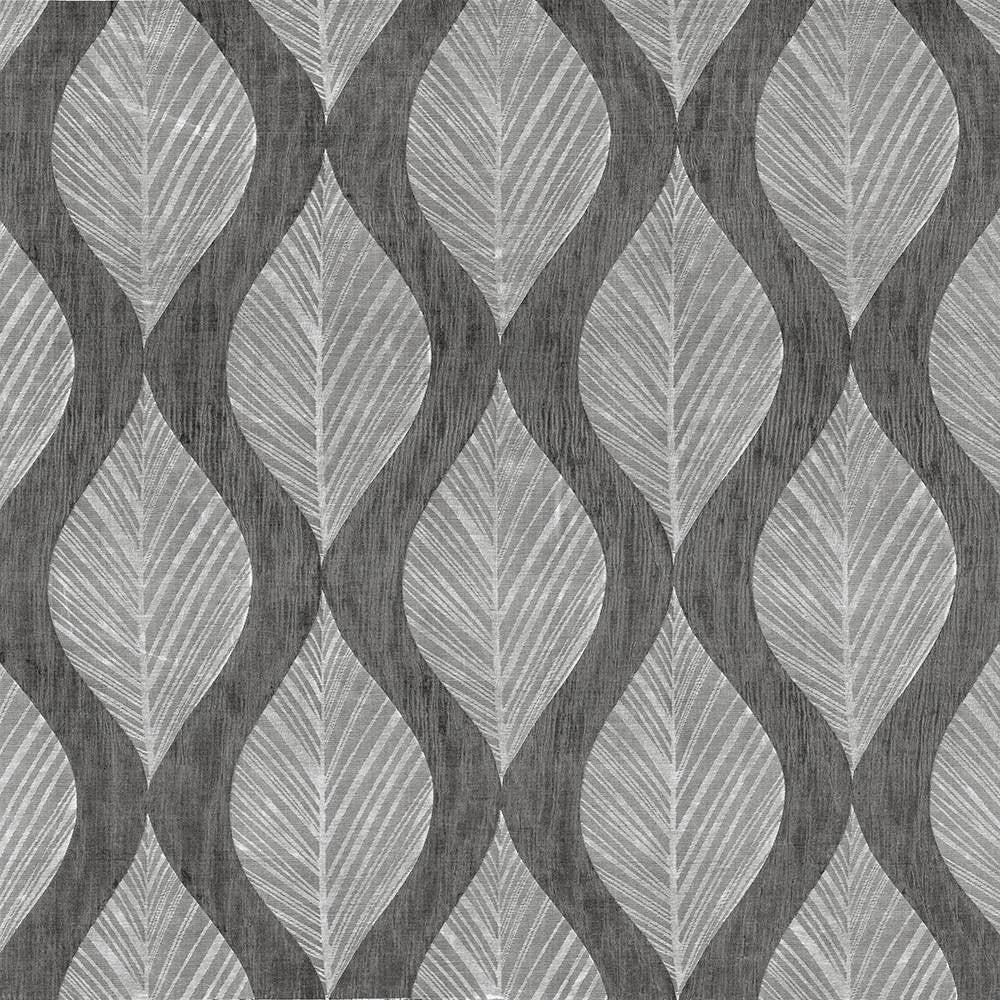 Leaf Study Silver by Kasmir Fabric 1426 INDIA Not Tested H: 13 4/8 inches, V:17 inches 54 - Fabric Carolina - Kasmir