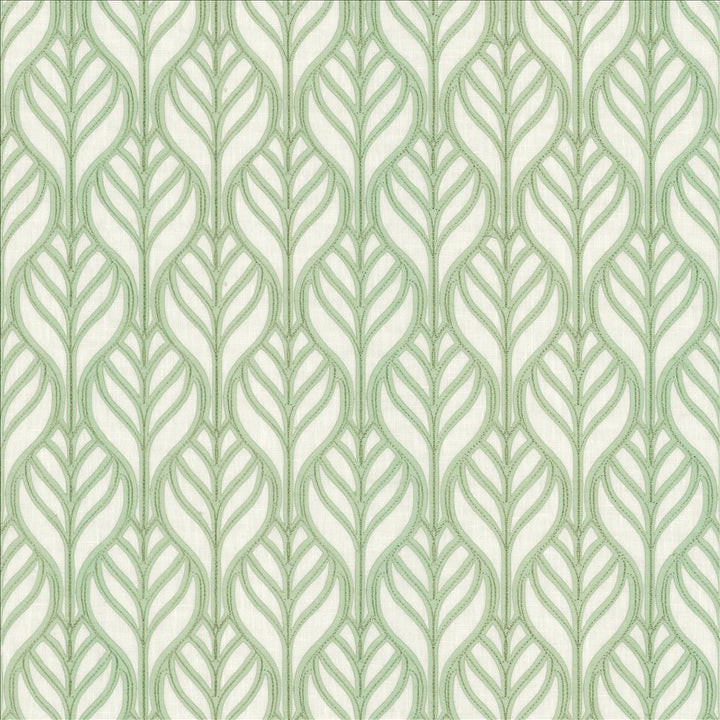 Leaves Of Glory Spa by Kasmir Fabric 5145 70% Polyester
30% Cotton
 INDIA Not Tested Horizontal: 3 3/8 inches and Vertical: 4 6/8 inches 51 - Fabric Carolina -