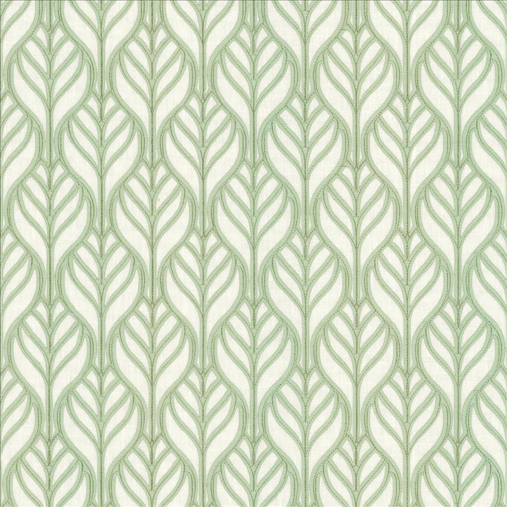 Leaves Of Glory Spa by Kasmir Fabric 5145 70% Polyester
30% Cotton
 INDIA </p><p>Repeat: Horizontal: 3 3/8 inches and Vertical: 4 6/8 inches 51 - Fabric Carolina -