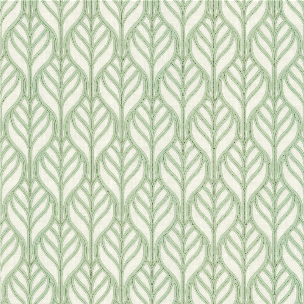 Leaves Of Glory Spa by Kasmir Fabric 1464 70% Polyester
30% Cotton
 INDIA Not Tested </p><p>Repeat: Horizontal: 3 3/8 inches and Vertical: 4 6/8 inches 54 - Fabric Carolina -