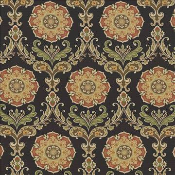 Leclaire Espresso by Kasmir Fabric 1433 100% Cotton SOUTH KOREA 15,000 Wyzenbeek Double Rubs H: 13 4/8 inches, V: 27 inches 54 - 55 - Fabric Carolina - Kasmir