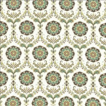 Leclaire Nordic Ice by Kasmir Fabric 1436 100% Cotton SOUTH KOREA 15,000 Wyzenbeek Double Rubs H: 13 4/8 inches, V: 27 inches 54 - 55 - Fabric Carolina - Kasmir