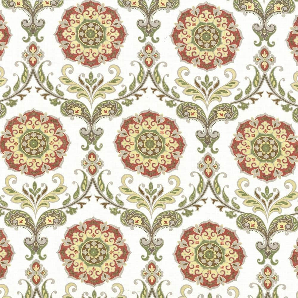 Leclaire Persimmon  by Kasmir Fabric 1434 100% Cotton  SOUTH KOREA  </p><p>Repeat: Horizontal: 13 4/8 inches and Vertical: 27 inches 54  - 55   - Fabric Carolina -