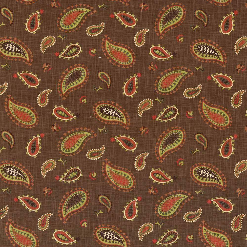 Ledoux Paisley Cayenne by Kasmir Fabric 5079 USA 51,000 Wyzenbeek Double Rubs H: 27 4/8 inches, V:18 inches 54 - Fabric Carolina - Kasmir
