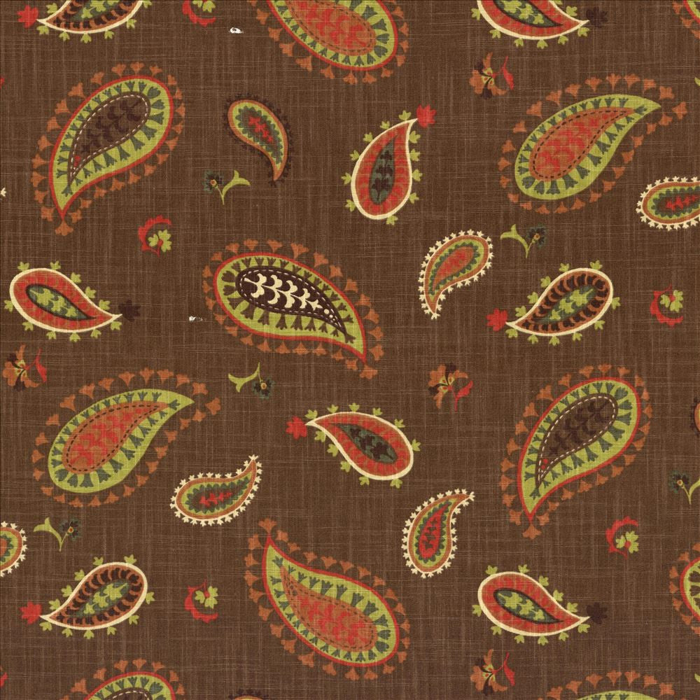 Ledoux Paisley Cayenne by Kasmir Fabric 5079 100% Cotton
 USA 51,000 Wyzenbeek Double Rubs Horizontal: 27 4/8 inches and Vertical: 18 inches 54 - Fabric Carolina -