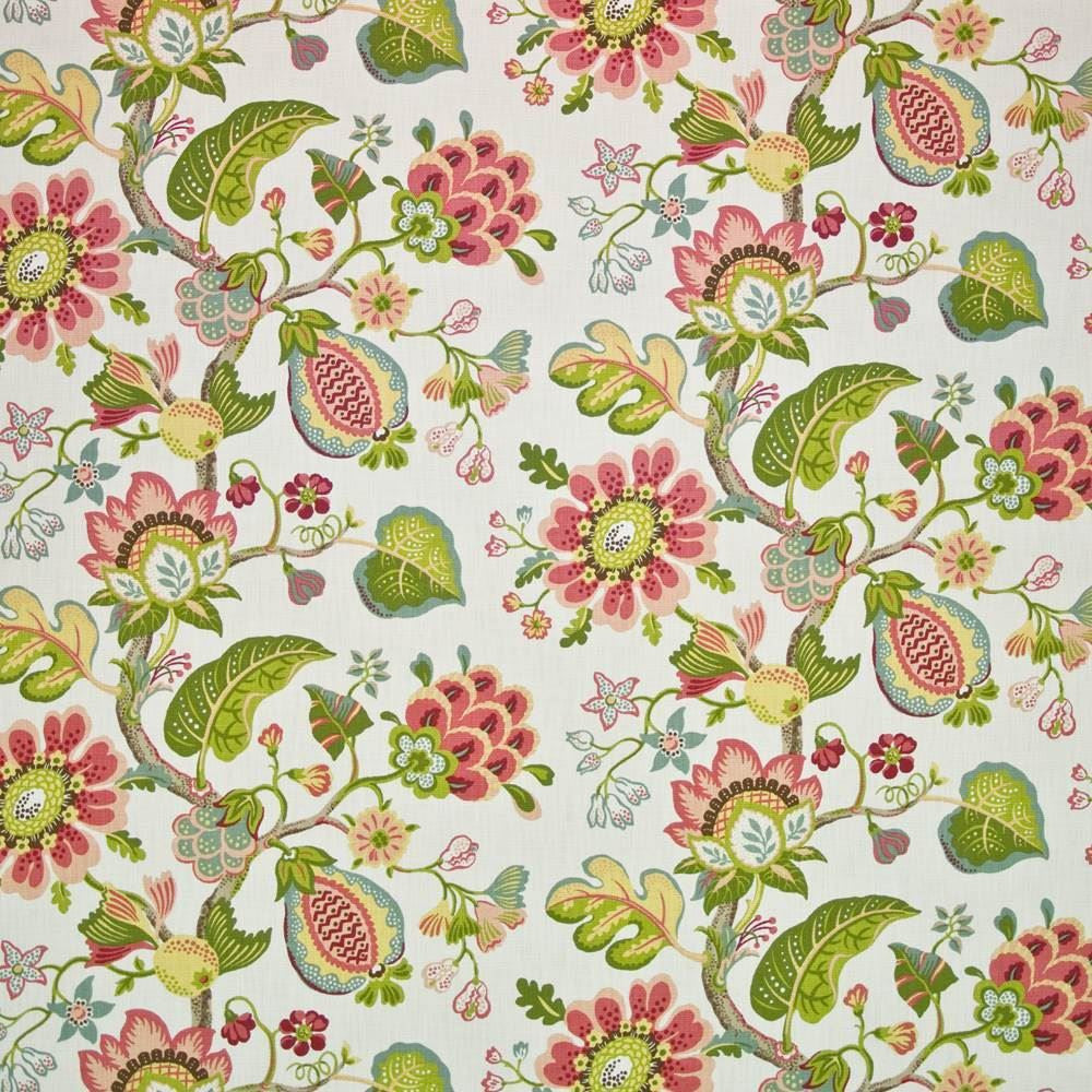 Leighton Park Peach Melba by Kasmir Fabric 1400 100% Cotton CHINA 10,000 Wyzenbeek Double Rubs Horizontal: 54 inches and Vertical: 25 2/8 inches 54 - Fabric Carolina -