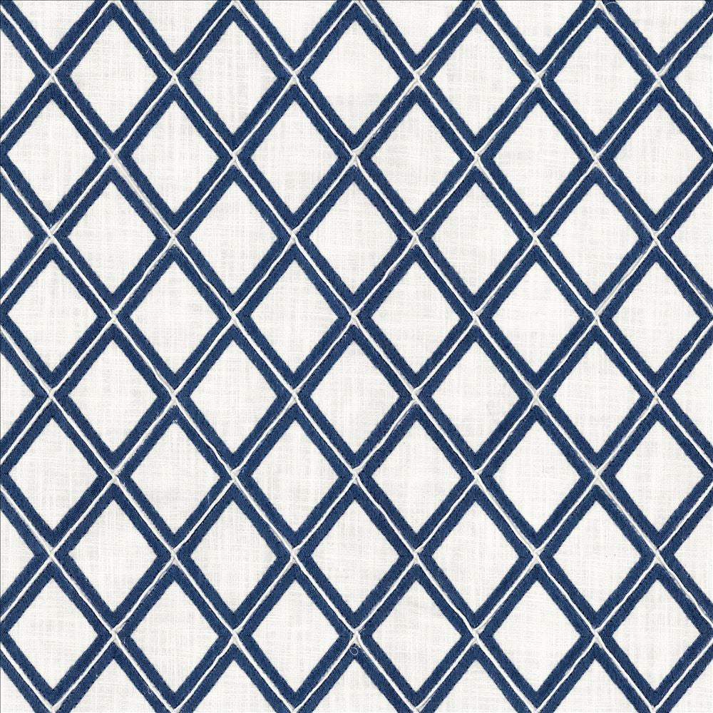 Leola Cobalt by Kasmir Fabric 1463 100% Cotton
 INDIA 30,000 Wyzenbeek Double Rubs </p><p>Repeat: Horizontal: 3 inches and Vertical: 3 4/8 inches 52 - Fabric Carolina -