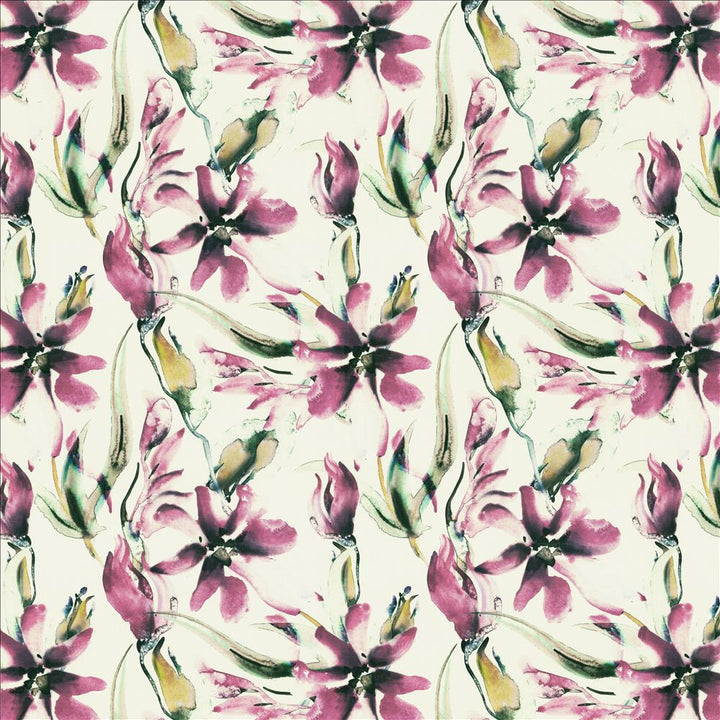 Leolani Pink Violet by Kasmir Fabric 1452 100% Polyester
 CHINA </p><p>Repeat: Horizontal: 17 4/8 inches and Vertical: 18 inches 53 - Fabric Carolina -