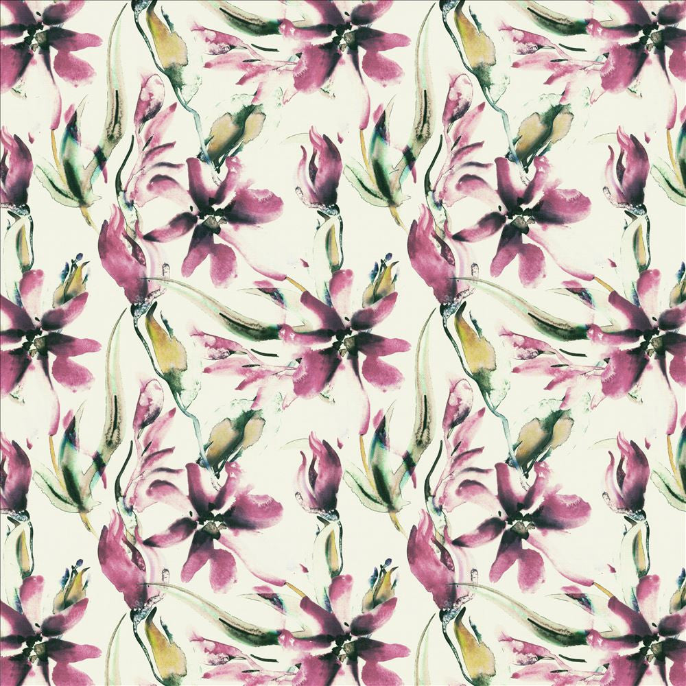 Leolani Pink Violet by Kasmir Fabric 1452 100% Polyester
 CHINA 30,000 Wyzenbeek Double Rubs </p><p>Repeat: Horizontal: 17 4/8 inches and Vertical: 18 inches 53 - Fabric Carolina -