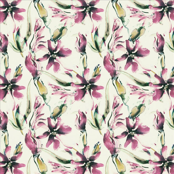 Leolani Pink Violet by Kasmir Fabric 1452 100% Polyester
 CHINA 30,000 Wyzenbeek Double Rubs </p><p>Repeat: Horizontal: 17 4/8 inches and Vertical: 18 inches 53 - Fabric Carolina -