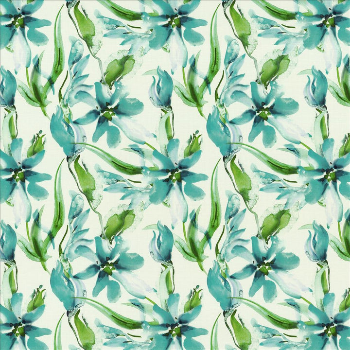 Leolani Turquoise by Kasmir Fabric 1453 100% Polyester
 CHINA </p><p>Repeat: Horizontal: 17 4/8 inches and Vertical: 18 inches 53 - Fabric Carolina -
