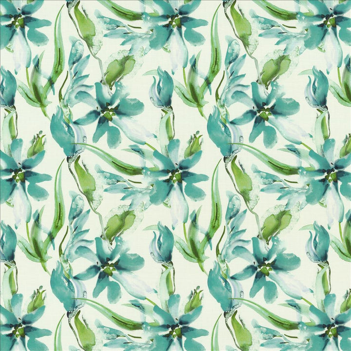Leolani Turquoise by Kasmir Fabric 1453 100% Polyester
 CHINA </p><p>Repeat: Horizontal: 17 4/8 inches and Vertical: 18 inches 53 - Fabric Carolina -