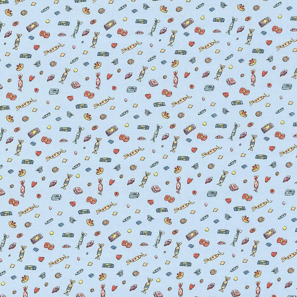 Lickswishy Sweet Blue Sky by Kasmir Fabric 1445 TURKEY Not Tested H: 9 1/8 inches, V:12 5/8 inches 55 - Fabric Carolina - Kasmir
